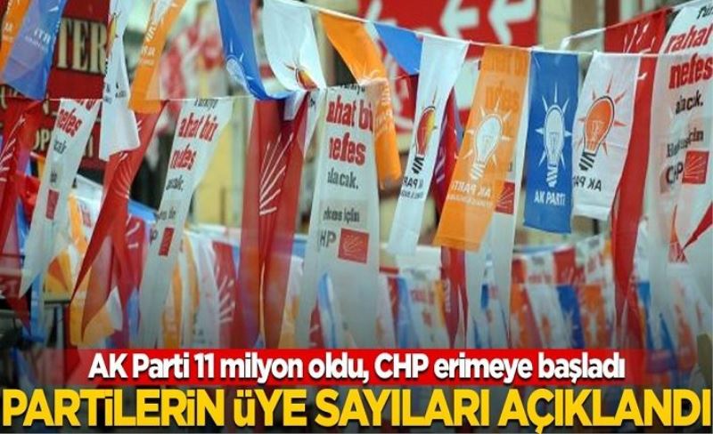Siyasi partilerin üye sayıları açıklandı! CHP erimeye başladı, AK Parti ise...