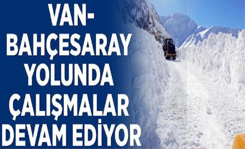 Van-Bahçesaray yolunda çalışmalar devam ediyor