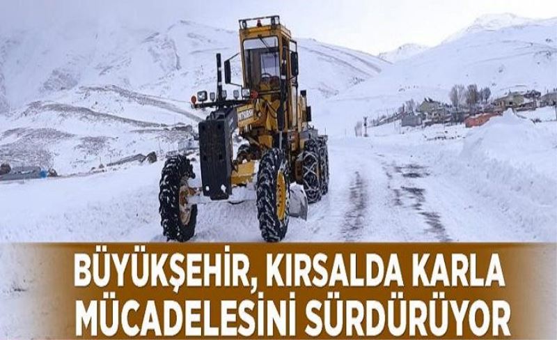 Van Büyükşehir, kırsalda karla mücadelesini sürdürüyor
