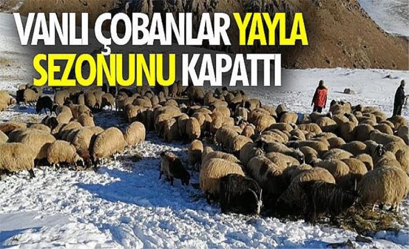 Vanlı çobanlar yayla sezonunu kapattı