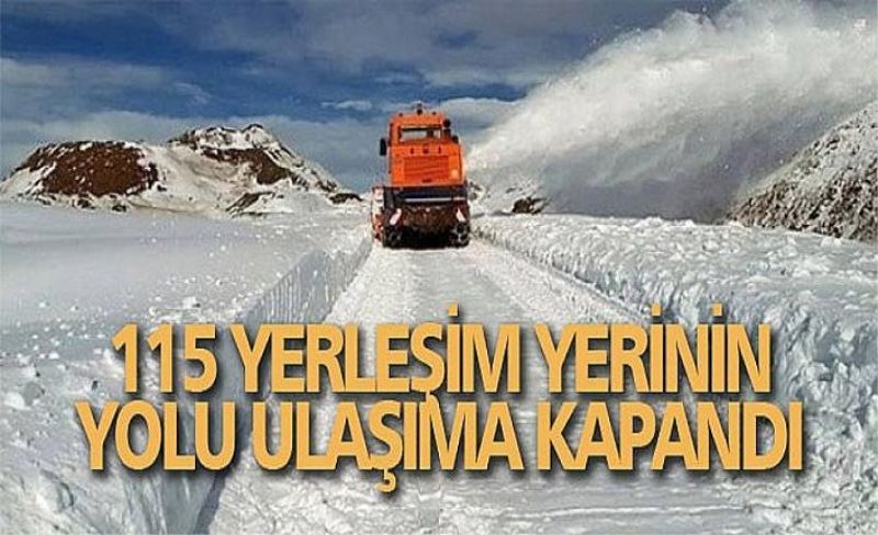 115 yerleşim yerinin yolu ulaşıma kapandı