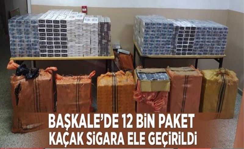 Başkale’de 12 bin paket kaçak sigara ele geçirildi
