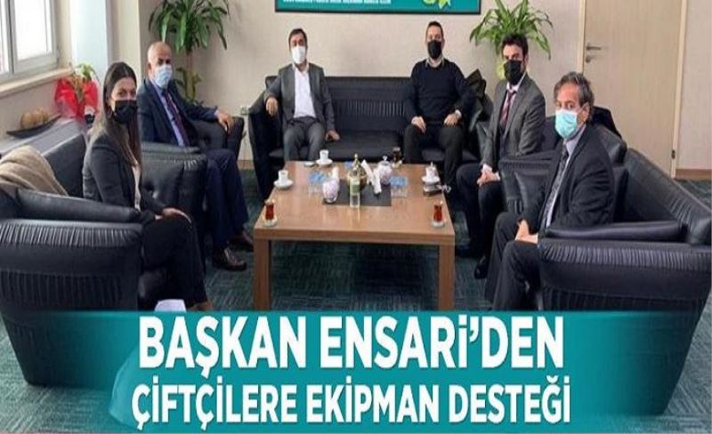 Başkan Ensari’den çiftçilere ekipman desteği