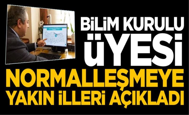 Bilim Kurulu üyesi normalleşmeye yakın illeri açıkladı