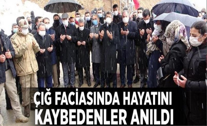 Çığ faciasında hayatını kaybedenler için anma töreni