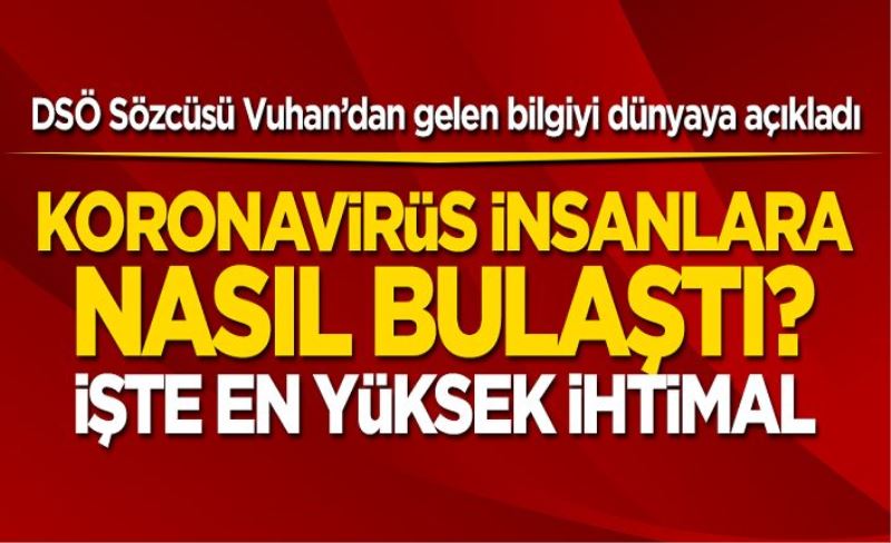 DSÖ Sözcüsü Vuhan’dan gelen bilgiyi dünyaya açıkladı! Koronavirüs insanlara nasıl bulaştı? İşte en yüksek ihtimal