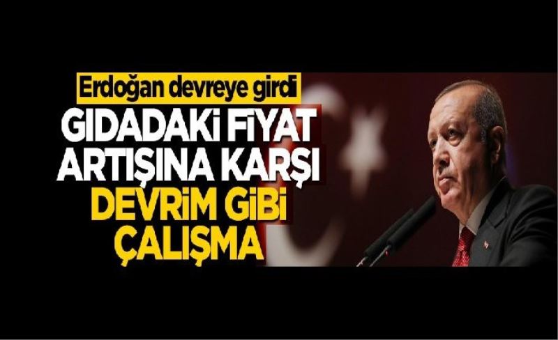 Erdoğan devreye girdi! Gıdadaki fiyat artışına karşı devrim gibi çalışma