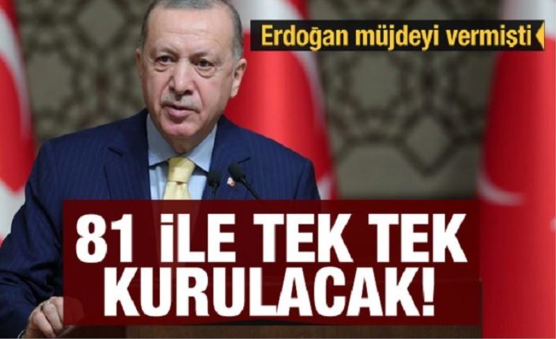 Erdoğan müjdeyi vermişti! Her şehre özel ofis kurulacak...