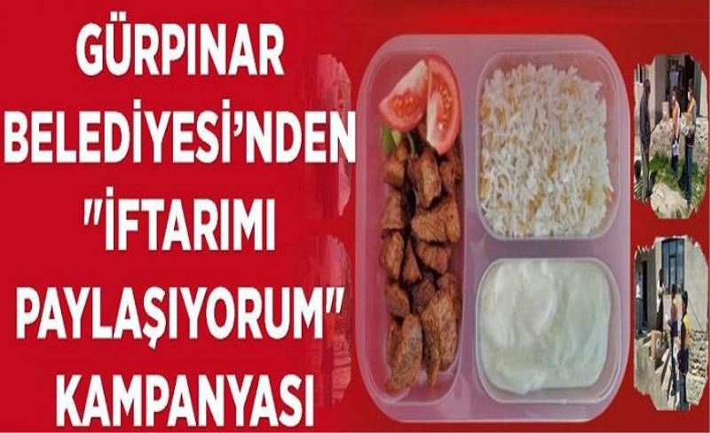 Gürpınar Belediyesi’nden "iftarımı paylaşıyorum" kampanyası