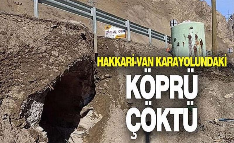 Hakkari-Van karayolundaki köprüde çökme