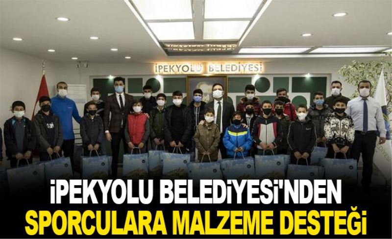 İpekyolu Belediyesi'nden, sporculara malzeme desteği...