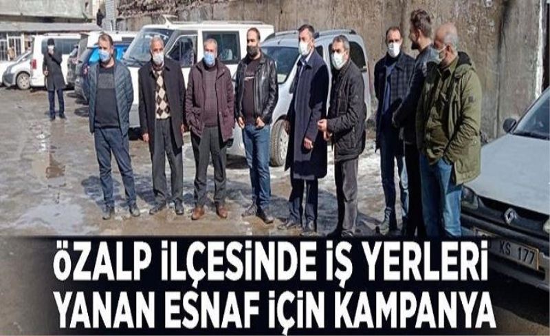 Özalp ilçesinde iş yerleri yanan esnaf için kampanya