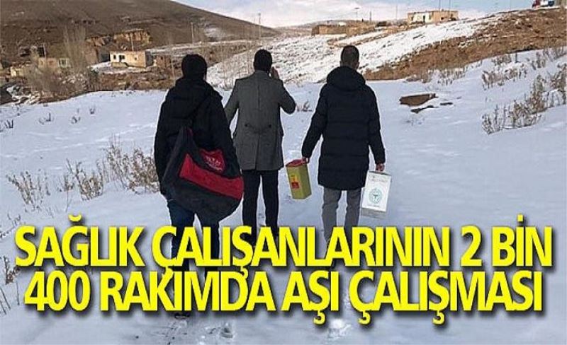 Sağlık çalışanlarının 2 bin 400 rakımda aşı çalışması