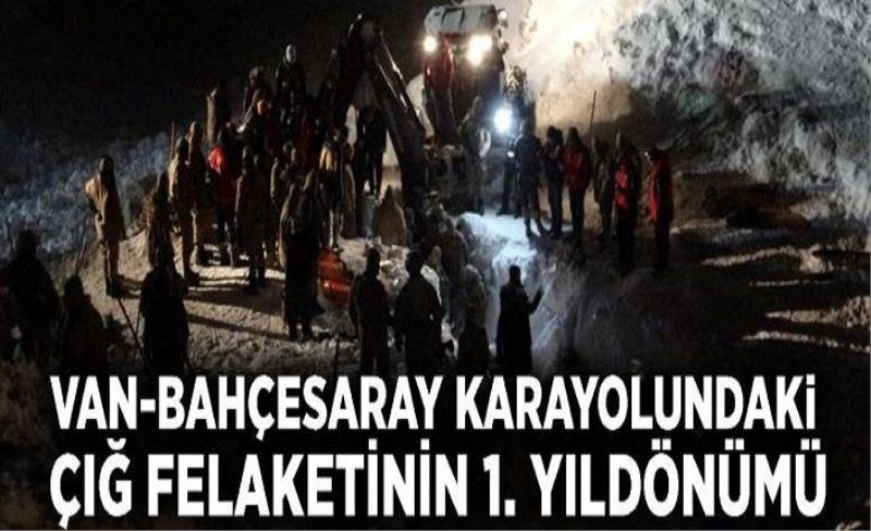 Van-Bahçesaray karayolundaki çığ felaketinin 1. yıldönümü