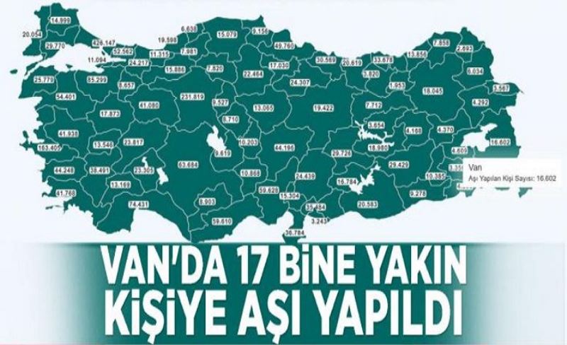 Van'da 17 bine yakın kişiye aşı yapıldı