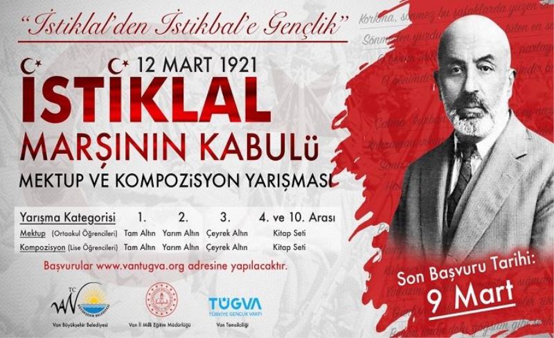 Van'da, İstiklal Marşı'nın kabulü konulu yarışma...