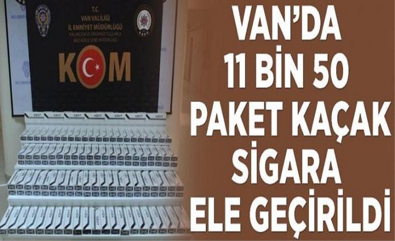 Van’da 11 bin 50 paket kaçak sigara ele geçirildi