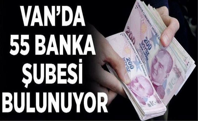 Van’da 55 banka şubesi bulunuyor