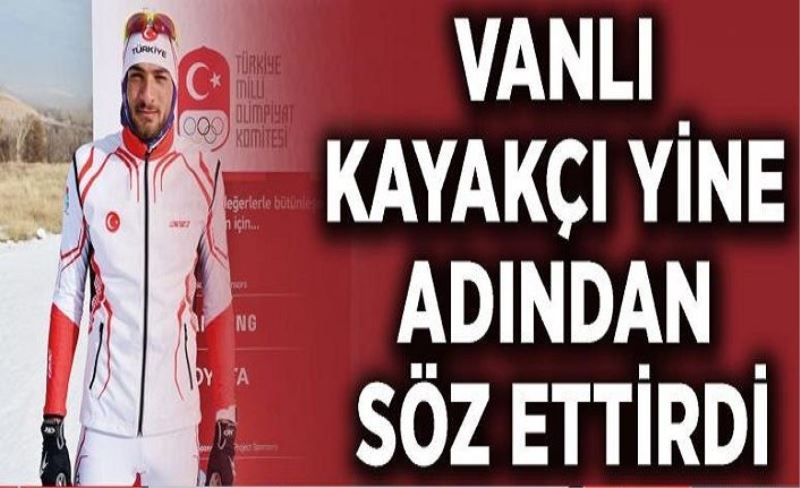 Vanlı kayakçı yine adından söz ettirdi