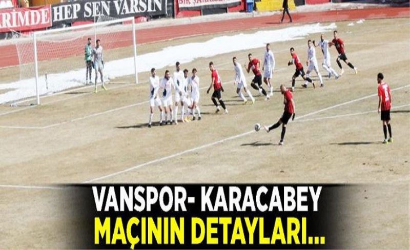 Vanspor- Karacabey maçının detayları…
