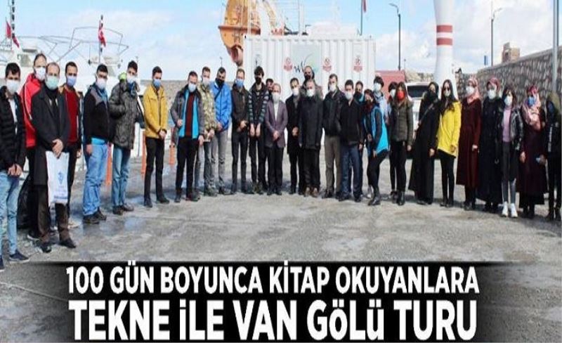 100 gün boyunca kitap okuyanlara tekne ile Van Gölü turu