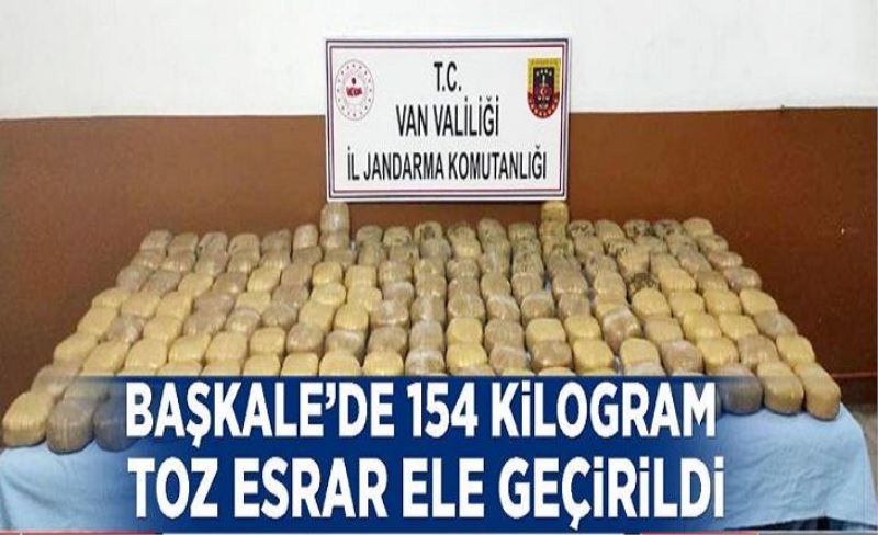 Başkale’de 154 kilogram toz esrar ele geçirildi