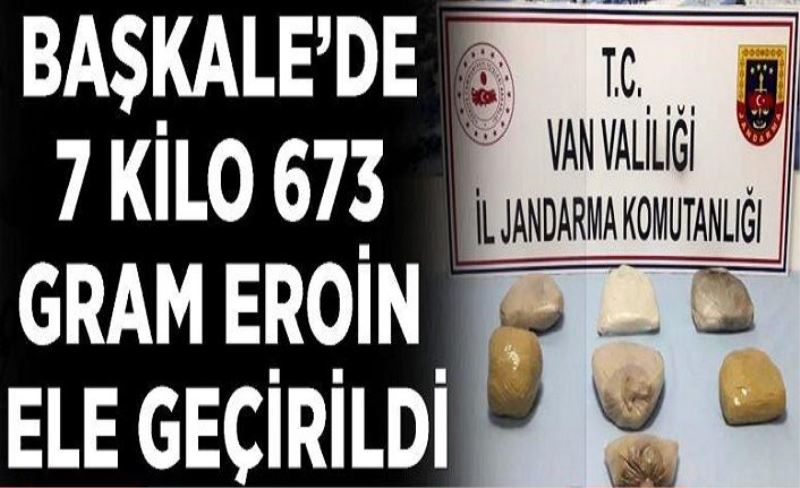 Başkale’de 7 kilo 673 gram eroin ele geçirildi