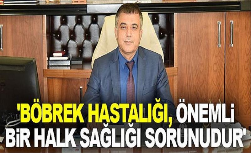 'Böbrek hastalığı, önemli bir halk sağlığı sorunudur'