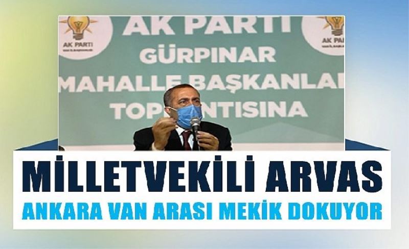 Milletvekili Arvas Ankara Van arası mekik dokuyor