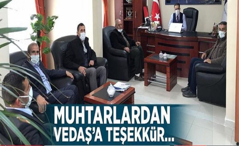 Muhtarlardan VEDAŞ’a teşekkür…