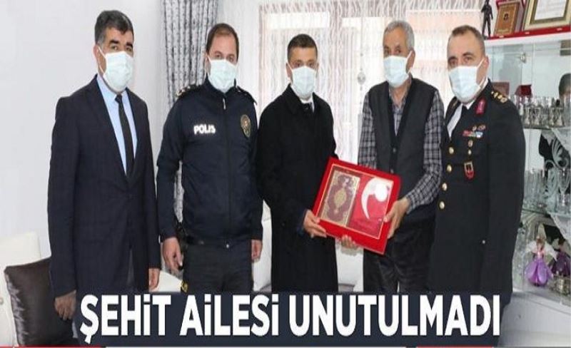 Şehit ailesi unutulmadı