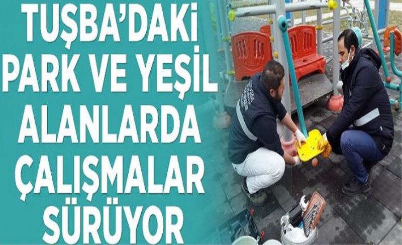 Tuşba’daki park ve yeşil alanlarda çalışmalar sürüyor