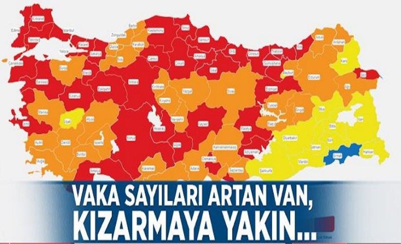 Vaka sayıları artan Van, kızarmaya yakın…