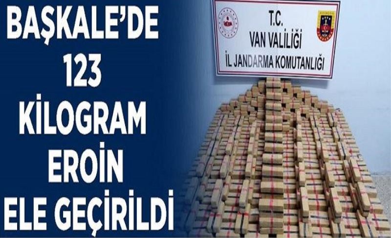 Van Başkale’de 123 kilogram eroin ele geçirildi