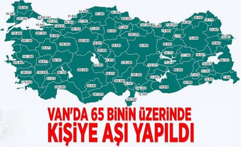 Van'da 65 binin üzerinde kişiye aşı yapıldı