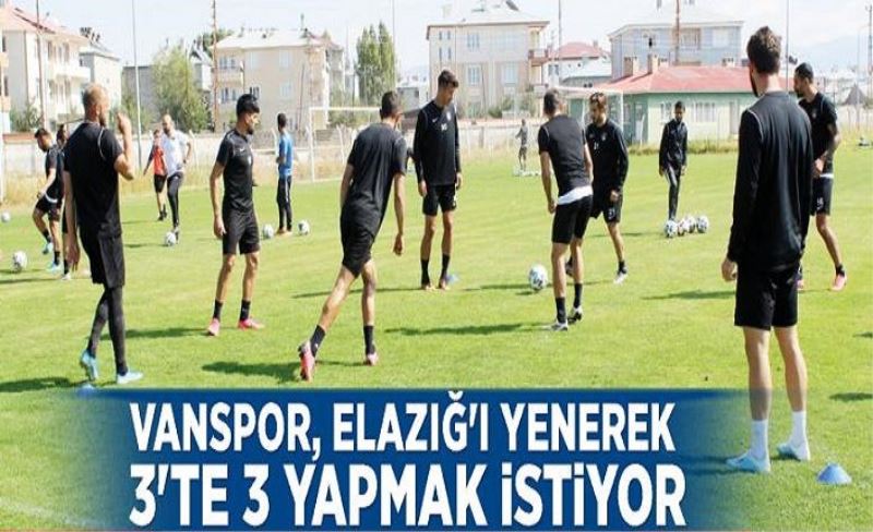 Vanspor, Elazığ'ı yenerek 3'te 3 yapmak istiyor