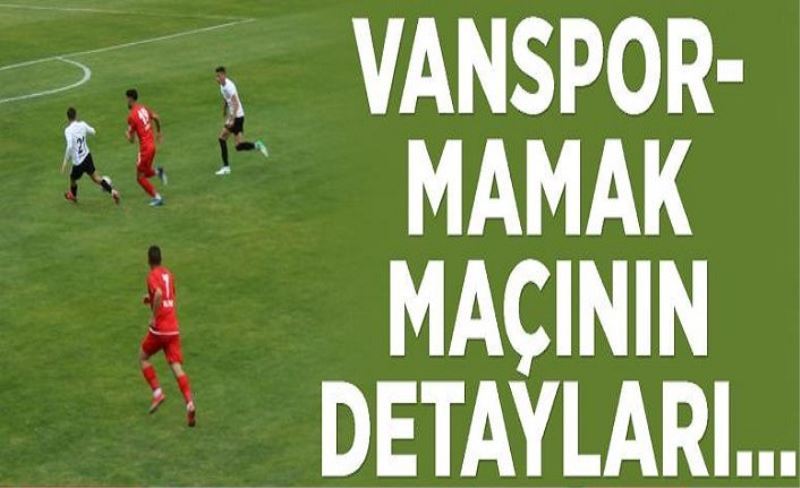 Vanspor- Mamak maçının detayları…