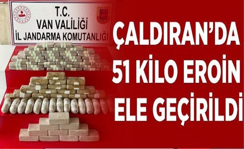 Çaldıran'da 51 kilo eroin ele geçirildi