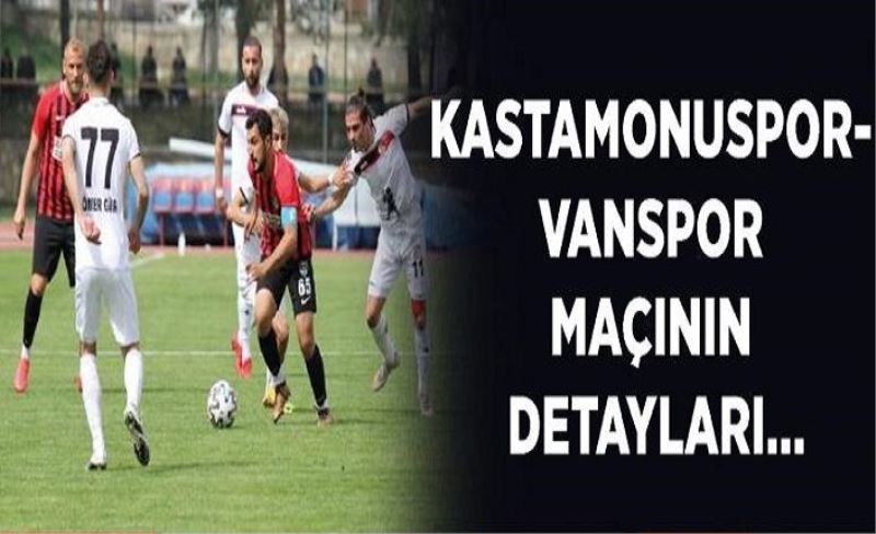 Kastamonuspor- Vanspor maçının detayları…