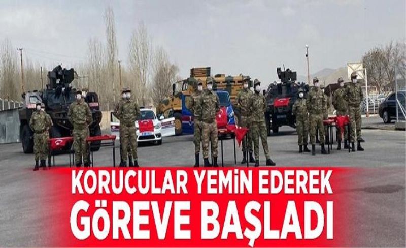 Korucular yemin ederek göreve başladı