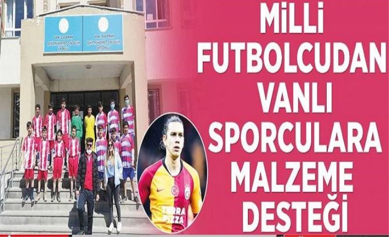 Milli futbolcudan Vanlı sporculara malzeme desteği