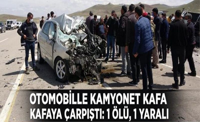 Otomobille kamyonet kafa kafaya çarpıştı: 1 ölü, 1 yaralı