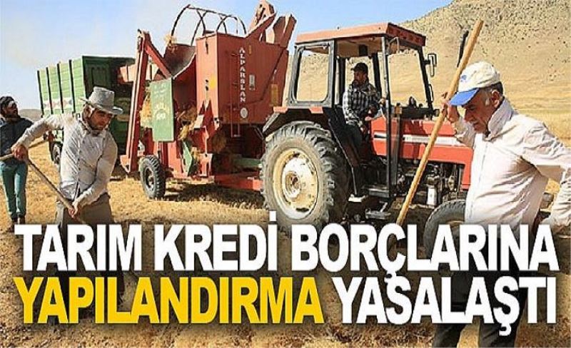 Tarım Kredi borçlarına yapılandırma yasalaştı