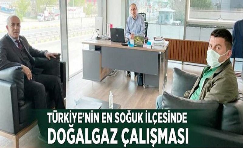 Türkiye’nin en soğuk ilçesinde doğalgaz çalışması