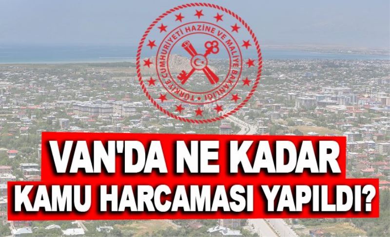 Van'da ne kadar kamu harcaması yapıldı?