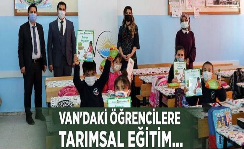 Van'daki öğrencilere tarımsal eğitim...