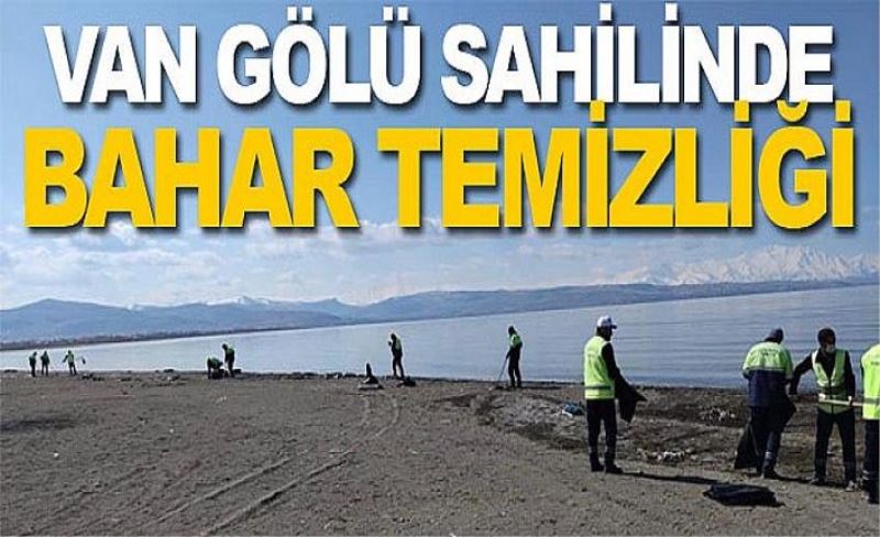 Van Gölü sahilinde bahar temizliği