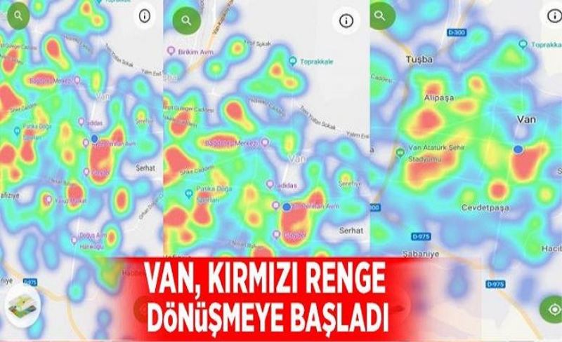 Van, kırmızı renge dönüşmeye başladı