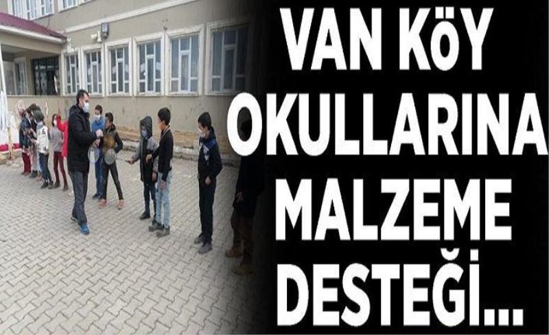 Van köy okullarına malzeme desteği…