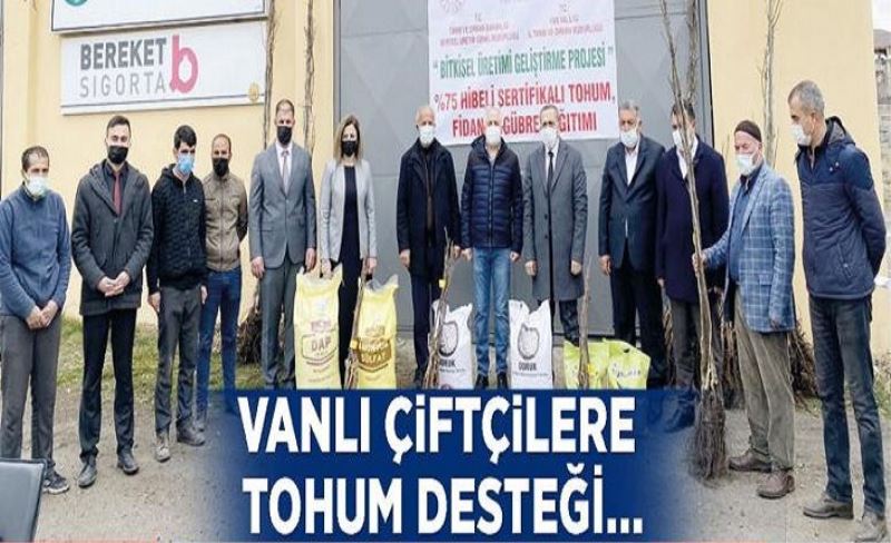 Vanlı çiftçilere tohum desteği…